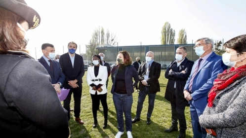 ROXANA MARACINEANU EN VISITE AU CLUB DU CSLJ AULNAY-SOUS-BOIS